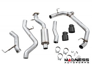 Ford Bronco Performance Exhaust System - Cat Back - Dual Rear Exit - AWE - Black Tips w/ Bash Guard